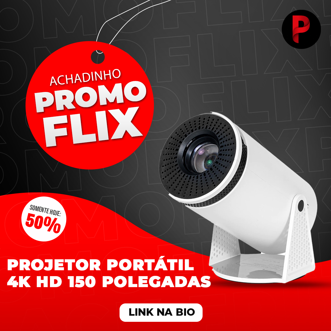 Projetor Portátil 4K HD 150''
